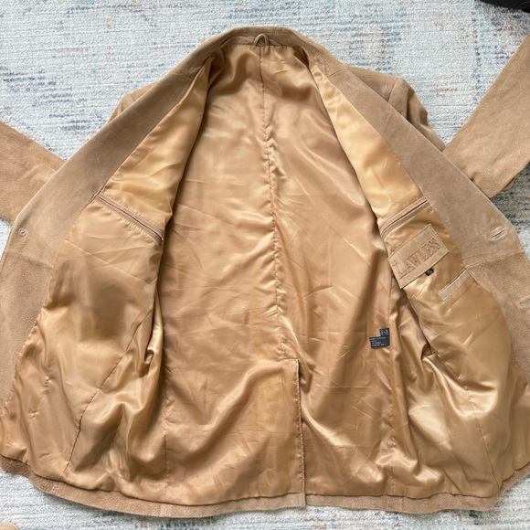 Lawless Tan Suede Leather Blazer Jacket Size XL‎ - Picture 12 of 17